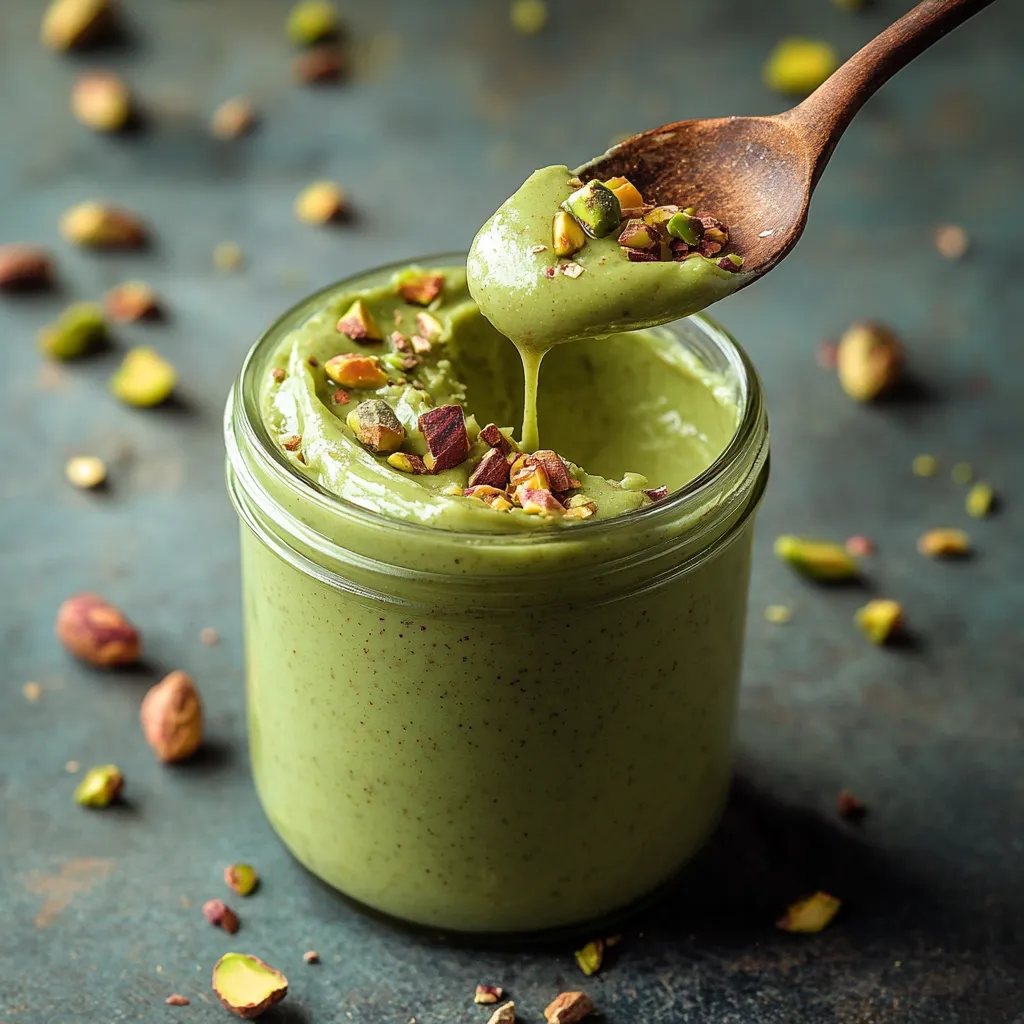 A spoonful of green gooey stuff.