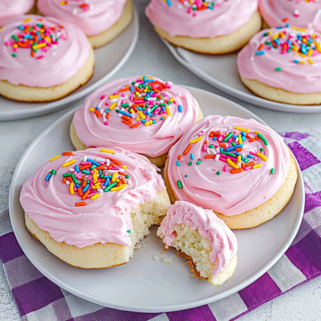 Ein weißer Teller mit Pink-Süßigkeiten, darunter Pink-Süßkuchen und Pink-Süßkuchen mit Schokoladenglasur.