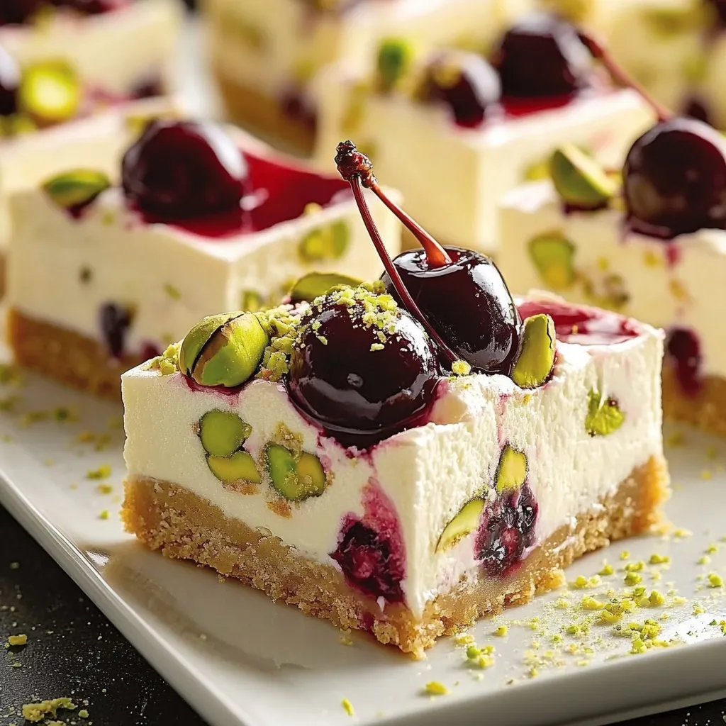 Eine Platte mit einer Schokoladencake, die mit Cherry-Konserven und Mandeln garniert ist.
