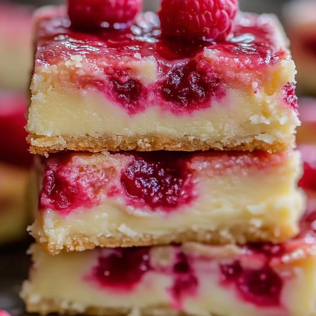 Eine Schicht von Raspberry-Jello mit Raspberry-Schnitten darauf.