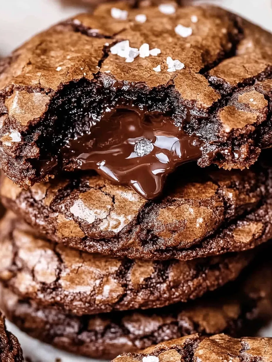 Eine Schokoladensuppe auf einem Chocolate-Cookies.