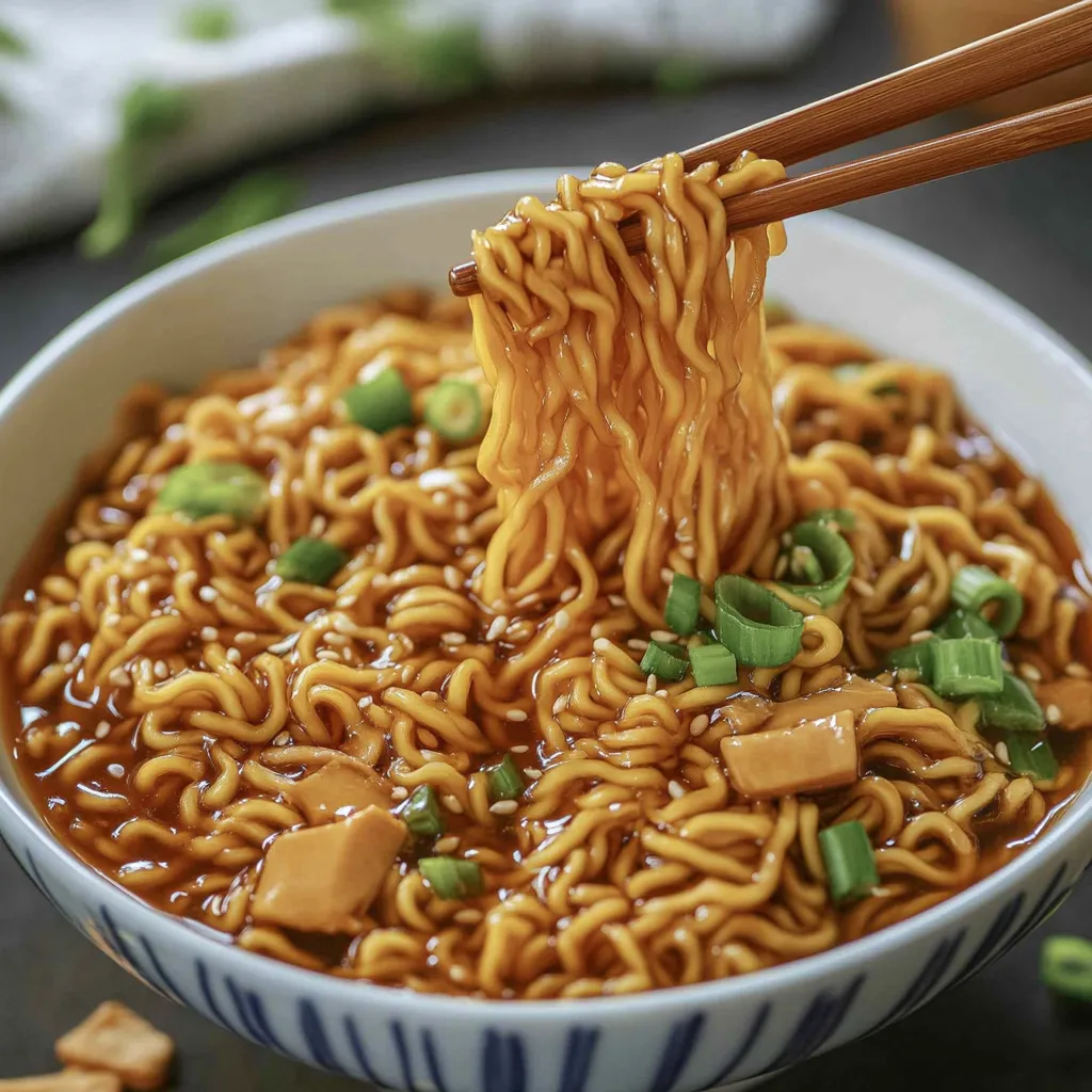 Ein Bier mit Chopsticks in einer Schüssel.