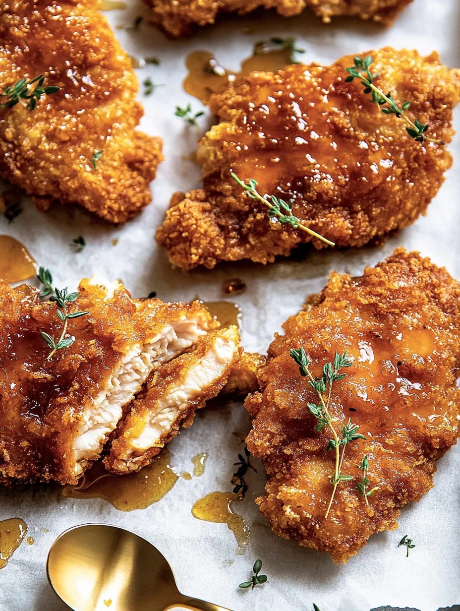Ein Bild von Baked Crunchy Hot Honey Chicken.