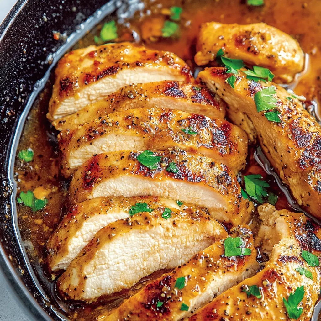 Ein Schalen mit Garlic Butter Chicken.