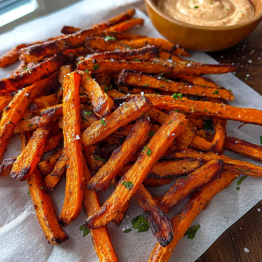 Ein Teller mit gebratenen Paprika-Kartoffeln und einer Paprika-Garlic-Aioli.