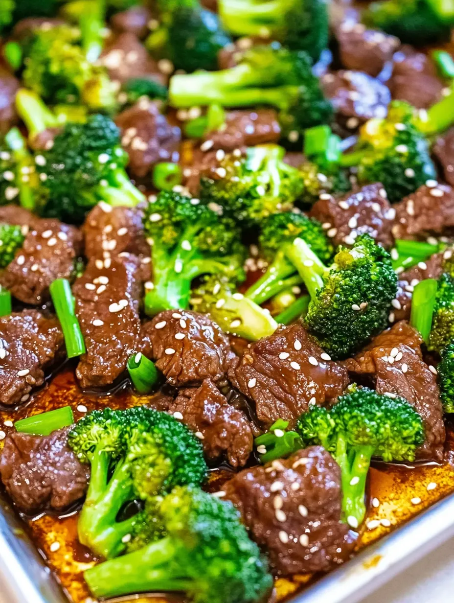 A close up of a beef and broccoli dish.