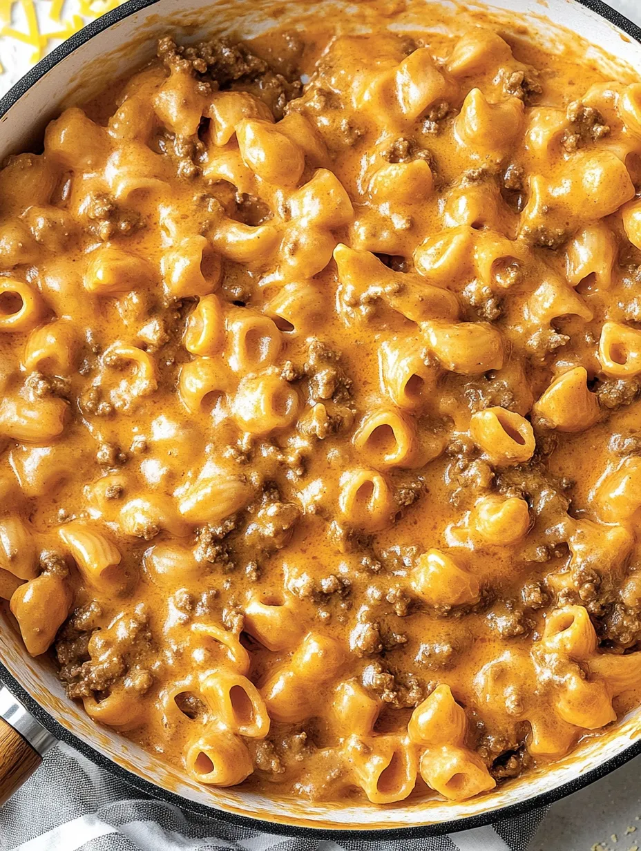 A bowl of macaroni and cheese with meat.