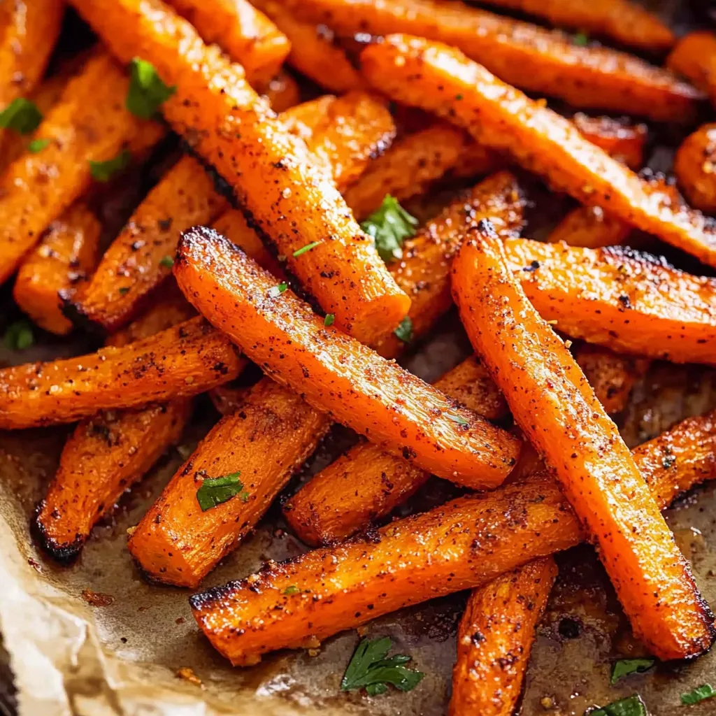 Ein Bild von Parmesan Garlic Roasted Carrots.