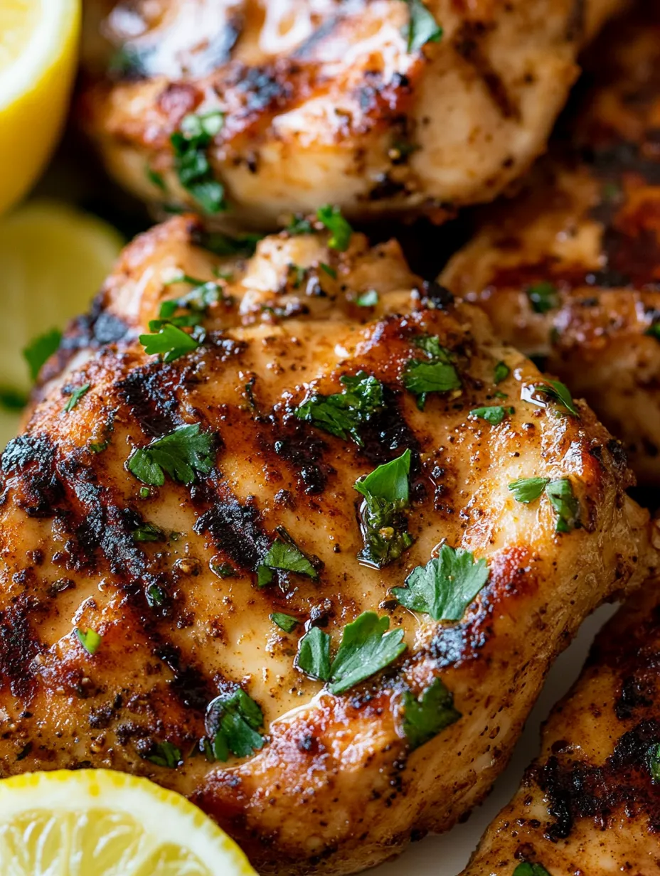 Ein Bild von Mariniertem Chicken mit gr&uuml;nen Zwiebeln und Knoblauch.