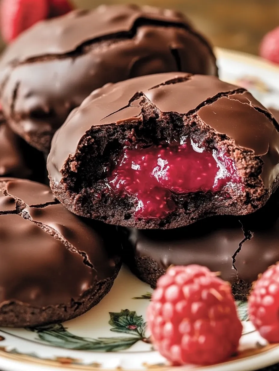Eine Schokoladenküche mit Raspberry.